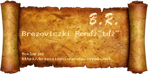 Brezoviczki Renátó névjegykártya